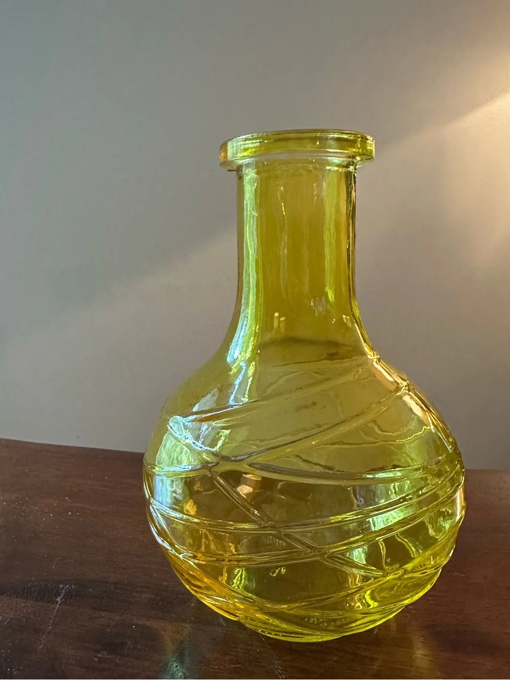 Yellow glass vase • unique